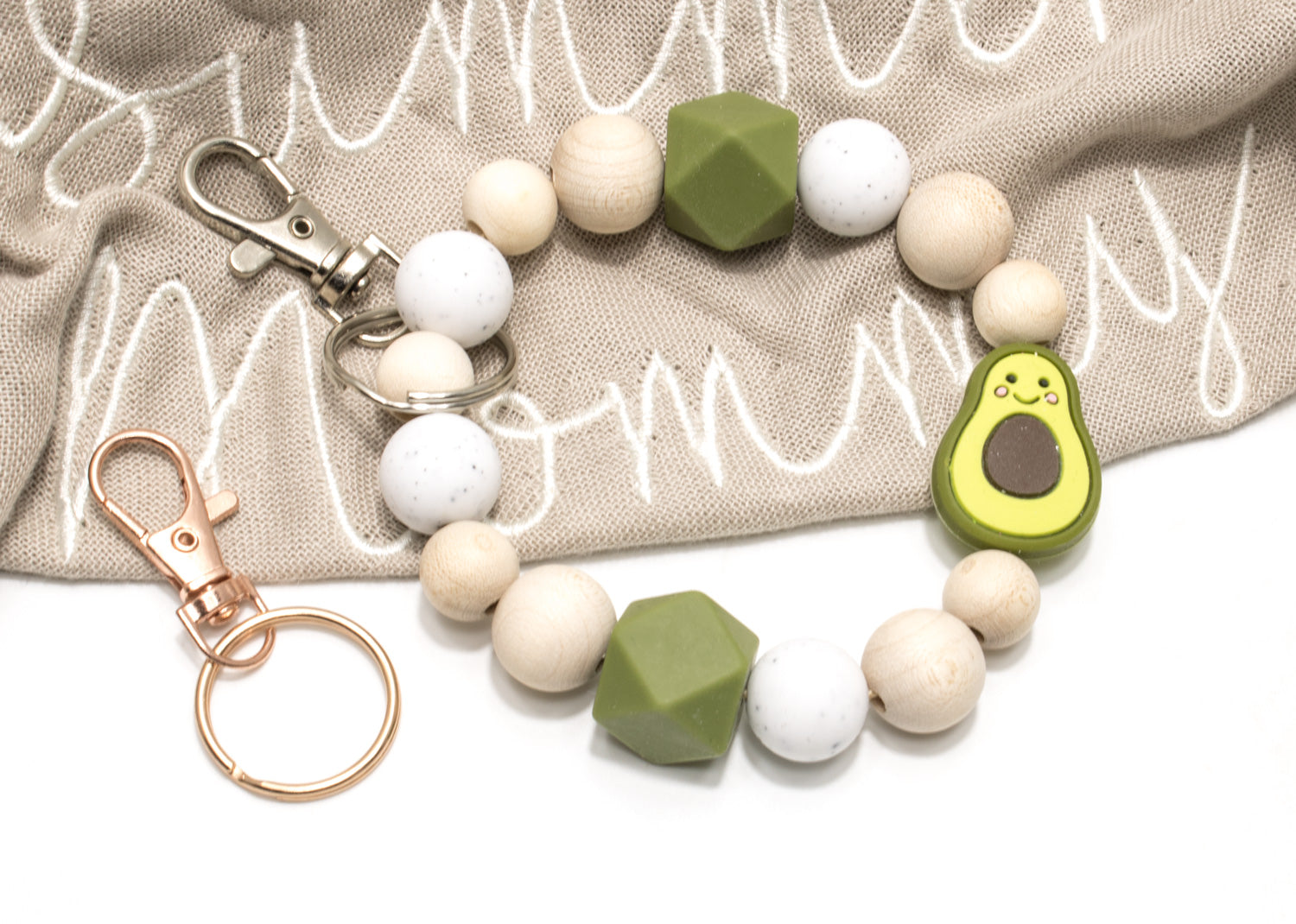 Schlüsselarmband Avocado, Armband für Schlüssel, Autoschlüssel