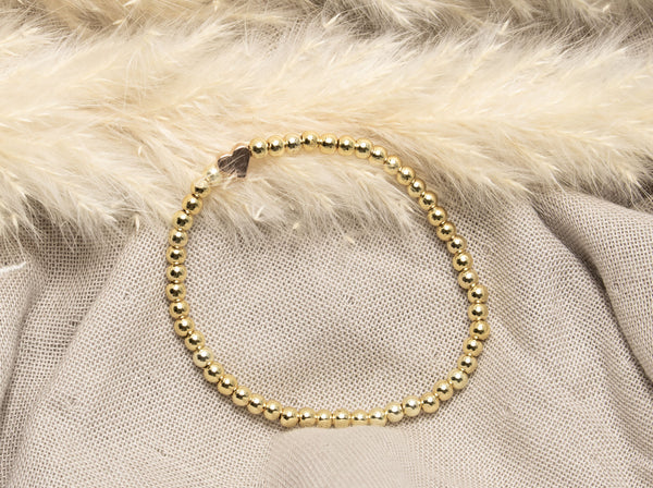 Mondstein Armband, Personalisiert , 18K vergoldete Perlen, Namensarmband