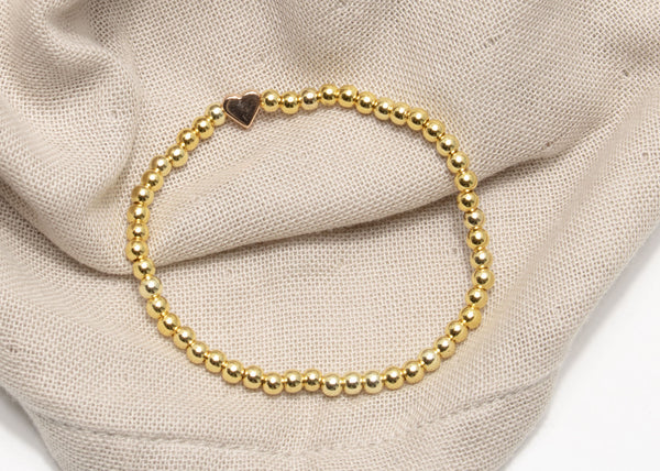 Blauer Chalcedon Armband, Personalisiert , 18K vergoldete Perlen, Namensarmband