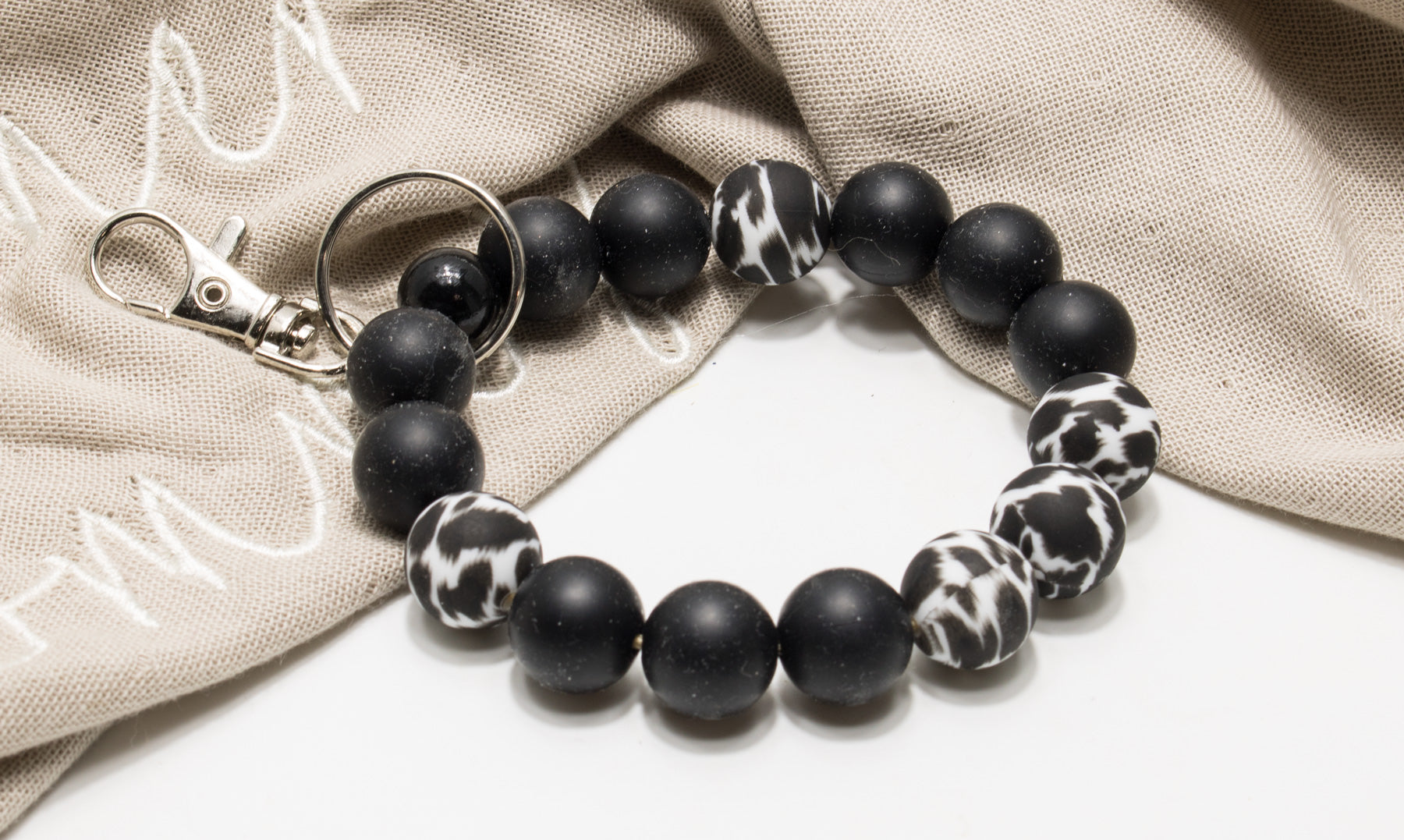 Schlüsselarmband Leo, Armband für Schlüssel, Autoschlüssel, Leopard