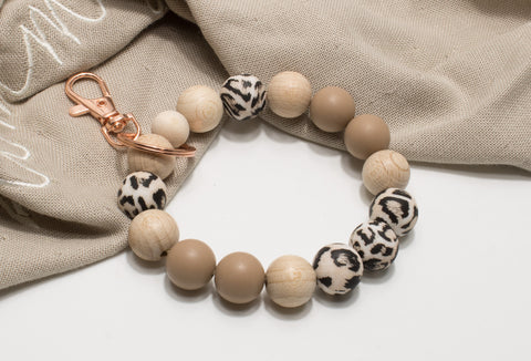 Schlüsselarmband Leo braun, Armband für Schlüssel, Autoschlüssel