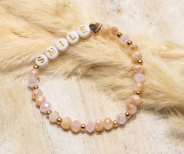 Namensarmband personalisiert mit Wunschnamen in gold rosa und rosè gold Herz , Initialienarmband, Armband mit Namen (Kopie)
