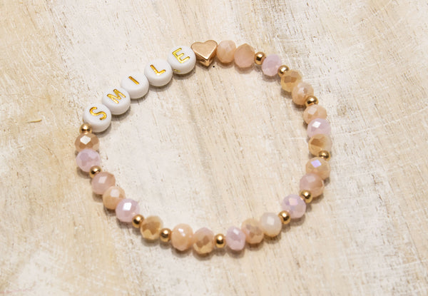 Namensarmband personalisiert mit Wunschnamen in gold rosa und rosè gold Herz , Initialienarmband, Armband mit Namen (Kopie)