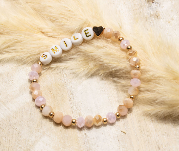 Namensarmband personalisiert mit Wunschnamen in gold rosa und rosè gold Herz , Initialienarmband, Armband mit Namen (Kopie)