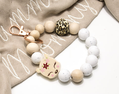 Schlüsselarmband Schaf, Armband für Schlüssel, Autoschlüssel